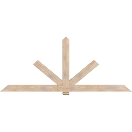 Ekena Millwork Kennewick Smooth Timber Gable Bracket, Douglas Fir, 108"W x 45"H x 3 1/2"D x 5 1/2"F, 10/12 Pitch GBW108X45X0406KEN00SDF